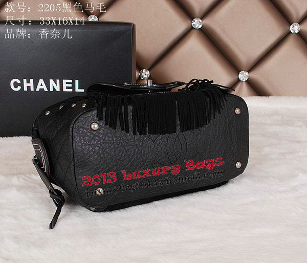 Chanel Bowling Handbag Calfskin Leather A2205 Black