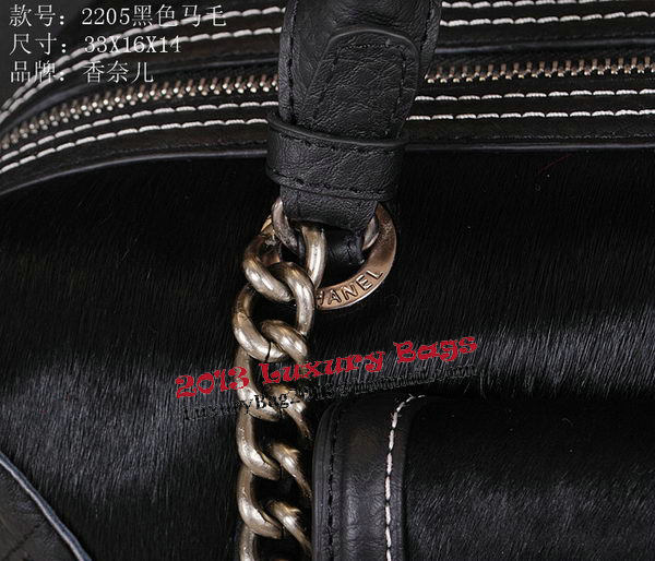 Chanel Bowling Handbag Calfskin Leather A2205 Black