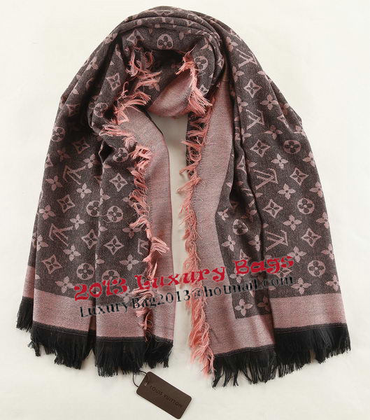 Louis Vuitton Scarves Cotton LV6723G Black&Pink