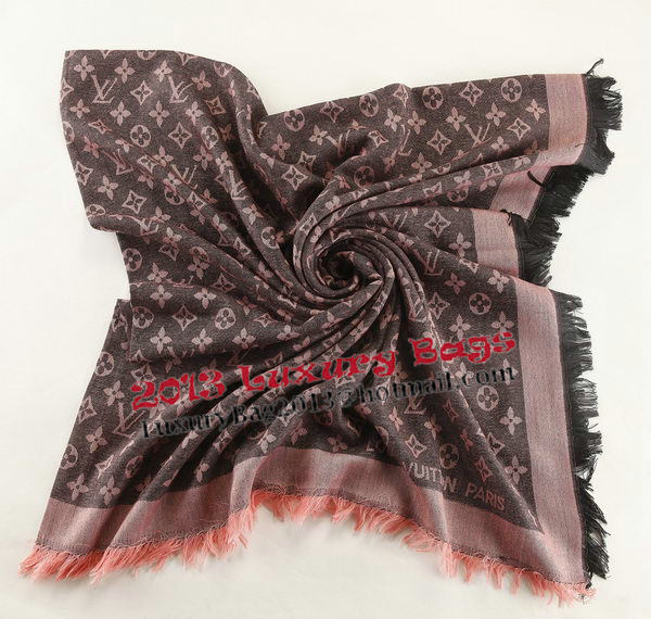 Louis Vuitton Scarves Cotton LV6723G Black&Pink