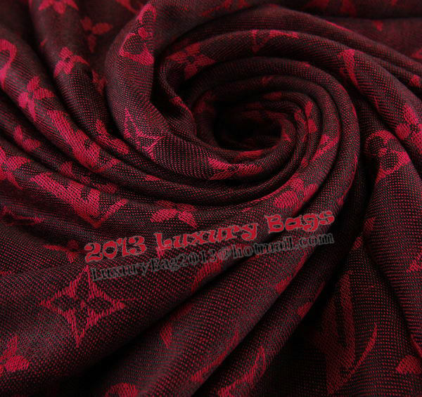 Louis Vuitton Scarves Cotton LV6723H Black&Red