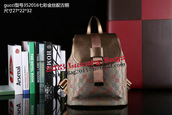 Gucci Multicolour Canvas Flap Backpack 352016