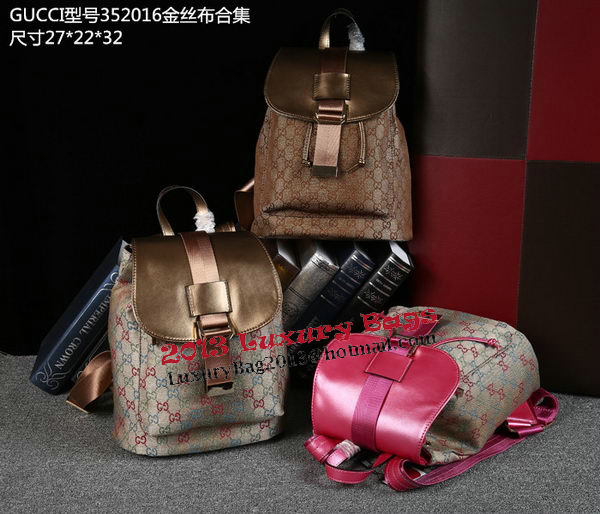 Gucci Multicolour Canvas Flap Backpack 352016