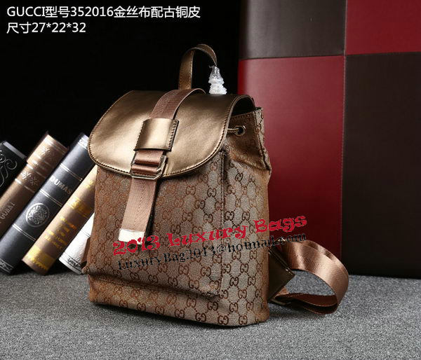 Gucci Multicolour Canvas Flap Backpack 352016