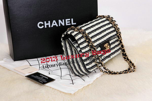 Chanel 2.55 Series Flap Bags Black Jersey and Lambskin CHA1112 Gold