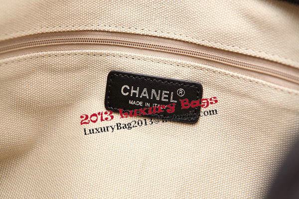 Chanel Shopper Bag Jersey and Lambskin A1271 Black