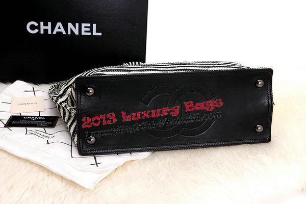 Chanel Shopper Bag Jersey and Lambskin A1271 Black