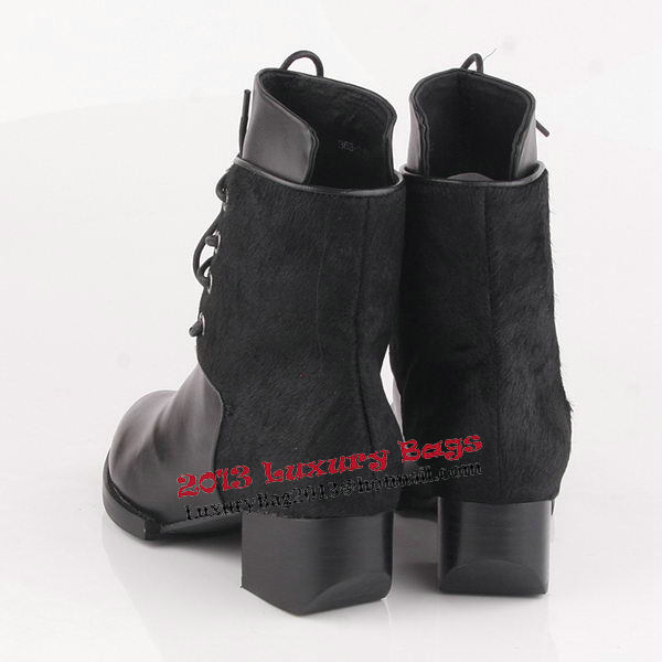 Alexander Wang Sheepskin Leather Ankle Boot AW089 Black