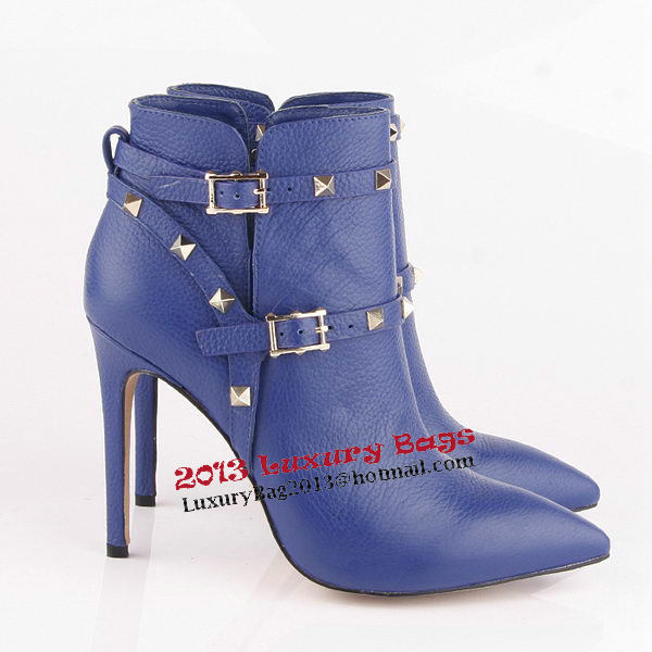 Valentino Ankle Boots 10CM Heels Grainy Leather VT186 Lavender