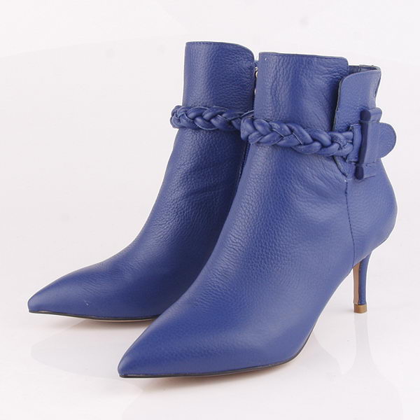 Valentino Ankle Boots 65MM Heels Sheepskin Leather VT189 Blue