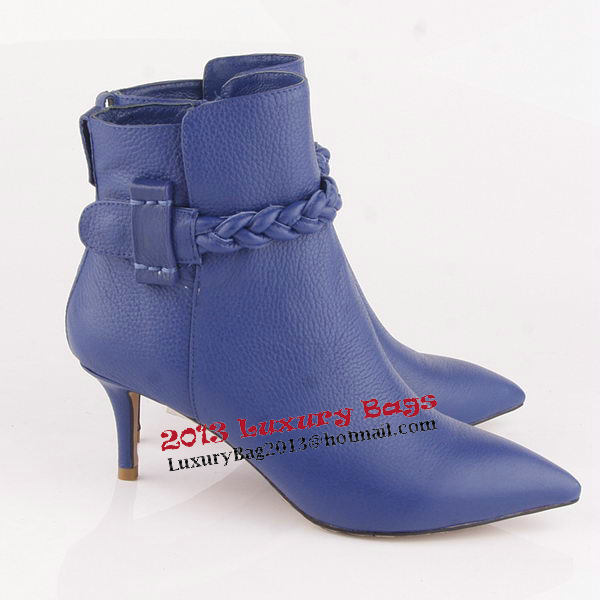 Valentino Ankle Boots 65MM Heels Sheepskin Leather VT189 Blue
