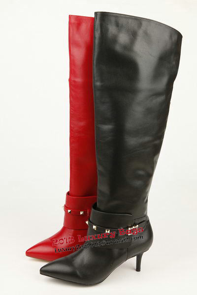 Valentino Knee Boots 65MM Heels Sheepskin Leather VT198 Black