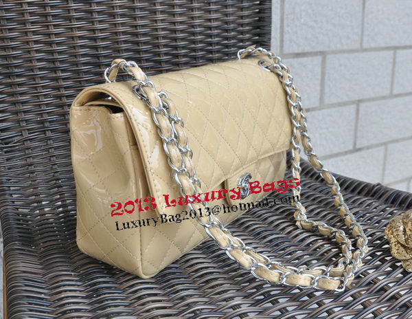 Chanel 2.55 Series Bag Apricot Sheepskin Leather CHA1112 Silver