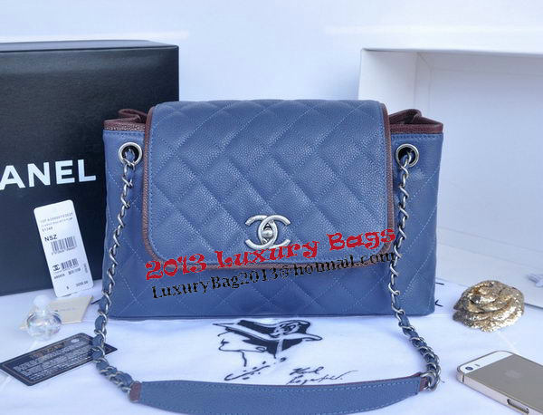 Chanel Large Caviar Leather Messenger Bag A90456 Royal