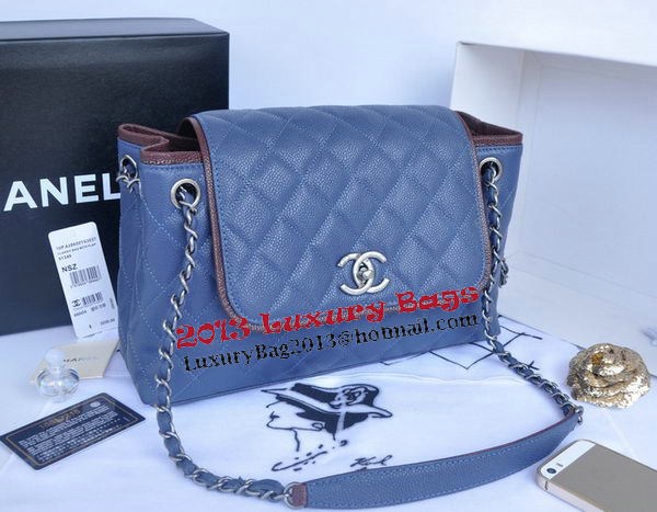 Chanel Large Caviar Leather Messenger Bag A90456 Royal