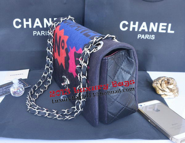 Chanel Patchwork Shearling Flap Bags CHA92592 Black