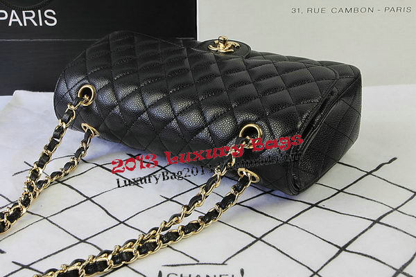 Chanel 2.55 Series Bags Black Cannage Pattern Leather CFA1112 Gold