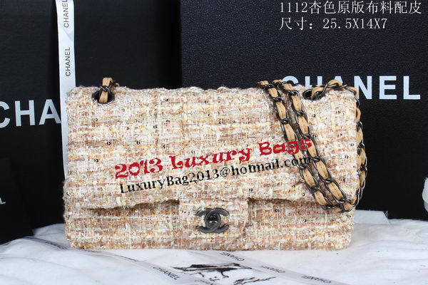 Chanel 2.55 Series Flap Bags Fabric CHA1112 Apricot