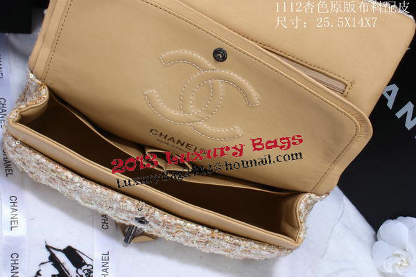 Chanel 2.55 Series Flap Bags Fabric CHA1112 Apricot