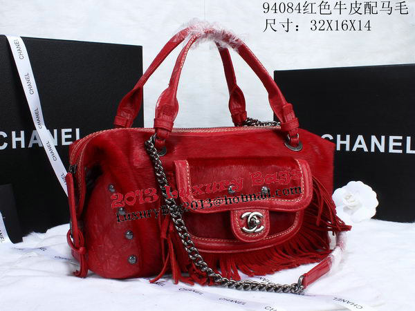 Chanel Bowling Handbag Calfskin Leather A94084 Red
