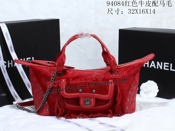 Chanel Bowling Handbag Calfskin Leather A94084 Red