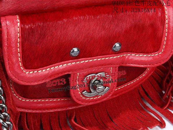 Chanel Bowling Handbag Calfskin Leather A94084 Red