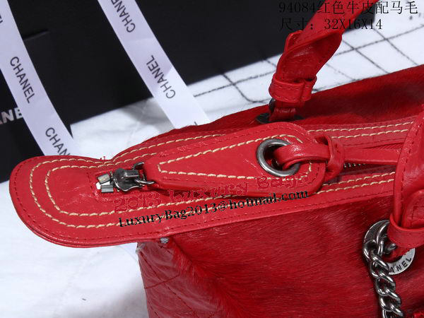 Chanel Bowling Handbag Calfskin Leather A94084 Red