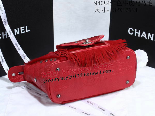 Chanel Bowling Handbag Calfskin Leather A94084 Red