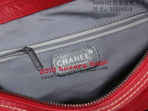 Chanel Bowling Handbag Calfskin Leather A94084 Red