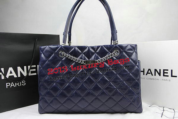 Chanel Calfskin Shopping Bag Embellished A92525 Royal