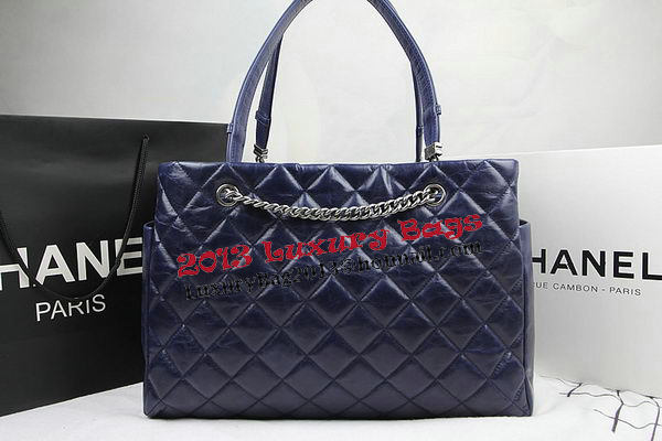 Chanel Calfskin Shopping Bag Embellished A92525 Royal