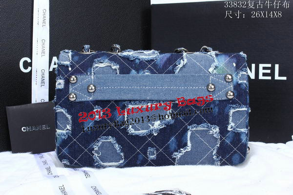 Chanel Classic Flap Bags Denim Fabric A33832 Blue