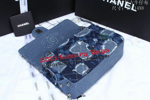 Chanel Classic Flap Bags Denim Fabric A33832 Blue