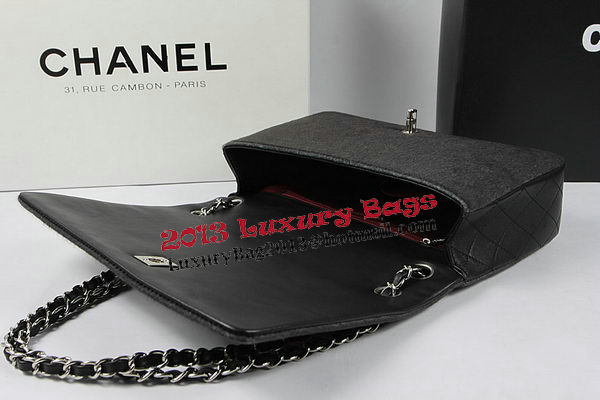Chanel Patchwork Shearling Flap Bag A92591 Black