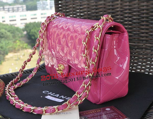 Chanel 2.55 Series Bags Rose Patent Leather A1112 Gold