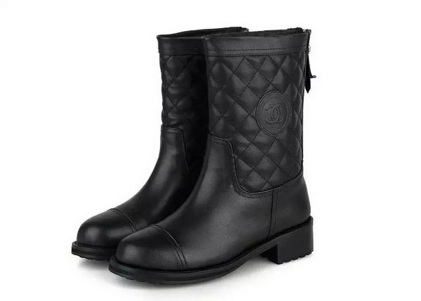 Chanel Sheepskin Leather Ankle Boot CH0982 Black