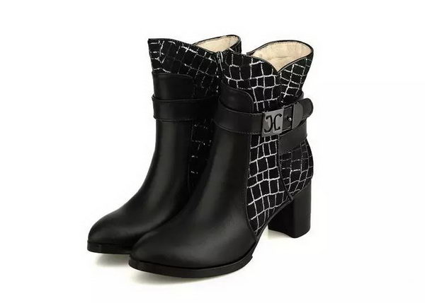 Chanel Sheepskin Leather Ankle Boot CH0985 Black