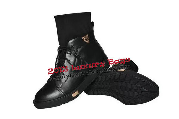 Alexander McQueen Sheepskin Leather Casual Shoes MCQ247 Black