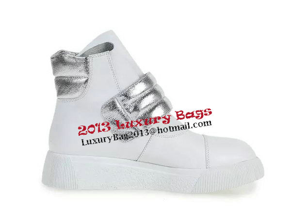 Alexander McQueen Sheepskin Leather Casual Shoes MCQ248 White