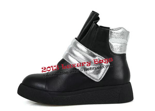 Alexander McQueen Sheepskin Leather Casual Shoes MCQ249 Black