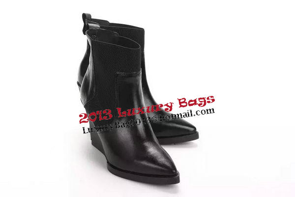 Alexander Wang Sheepskin Leather Ankle Boot AW092 Black