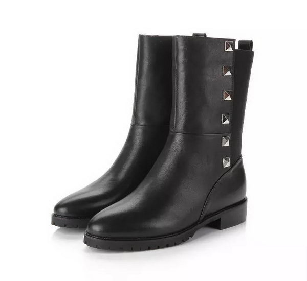 Valentino Sheepskin Leather Ankle Boot VT200 Black