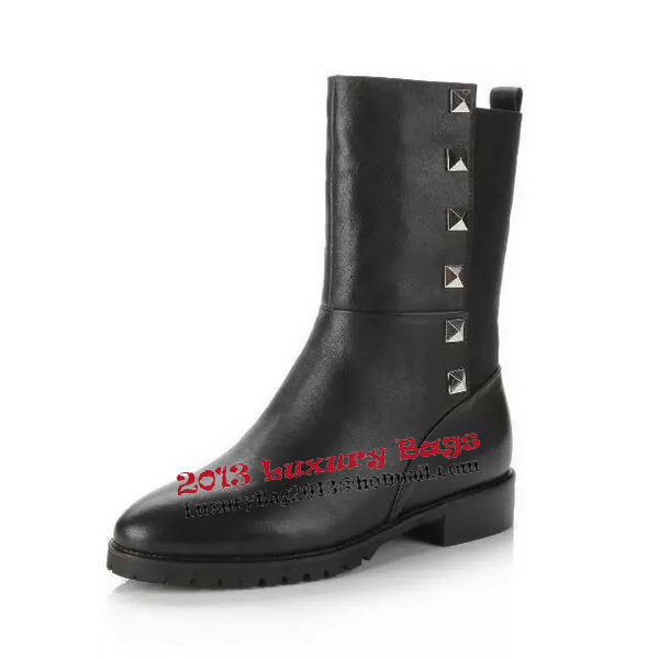 Valentino Sheepskin Leather Ankle Boot VT200 Black