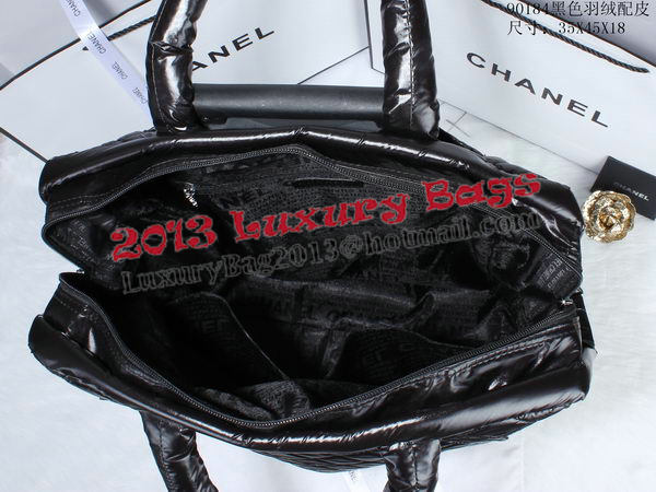 Chanel CoCo Cocoon Quilted Nylon Trolley Case A90184 Black