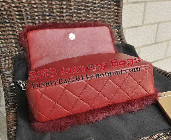 Chanel Cony Hair Flap Bag A92522 Burgundy