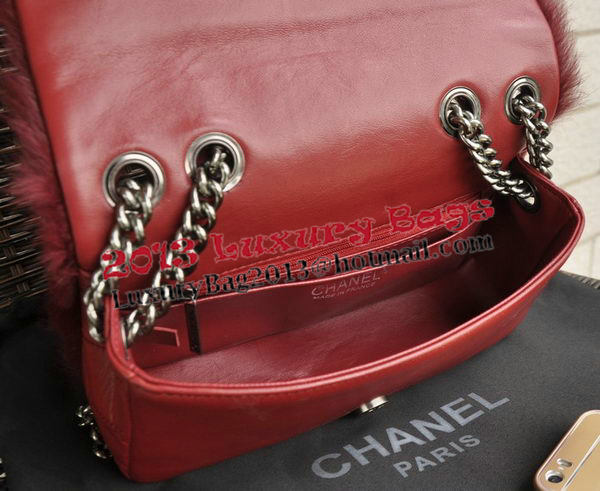 Chanel Cony Hair Flap Bag A92522 Burgundy