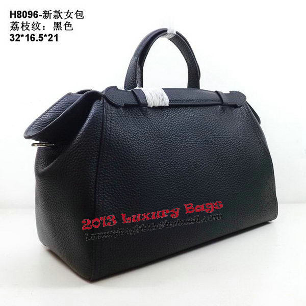 Hermes Oxer Top Handle Messenger Bag H8096 Black