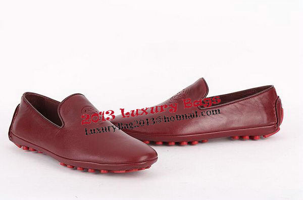 Alexander McQueen Calfskin Leather Casual Shoes MCQ255 Burgundy