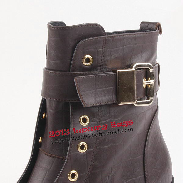 Giuseppe Zanotti Calfskin Leather Ankle Boot GZ0373 Brown
