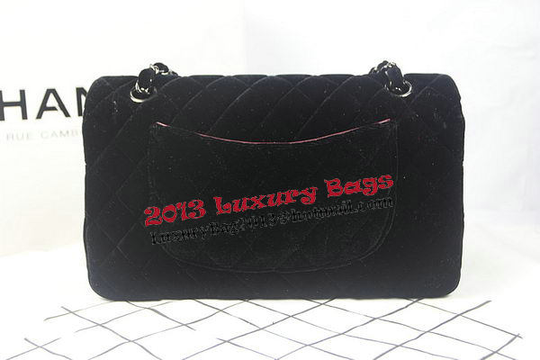 Chanel 2.55 Series Classic Flap Bag Original Nubuck Leather CF1112 Black